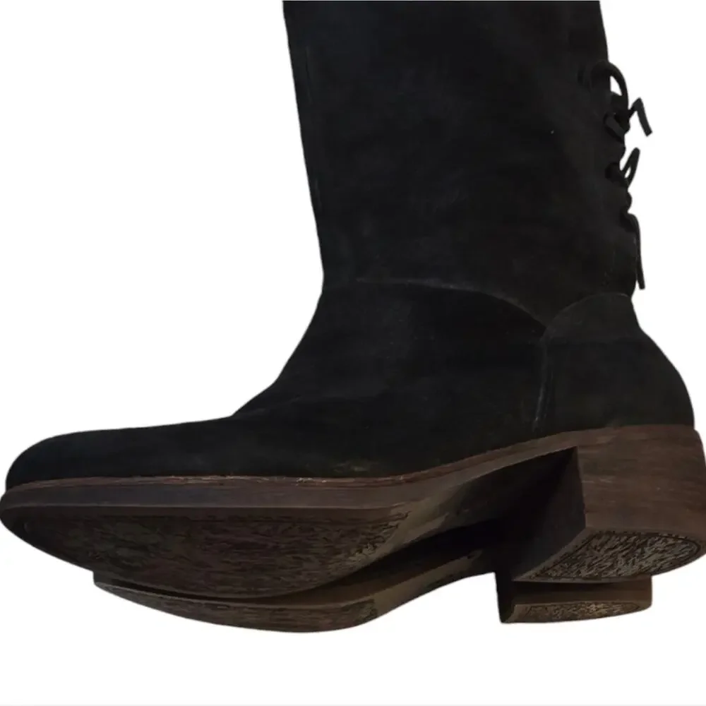 UGG CARY BLACK CORSET WITH BOW AT THE BACK BOOT US 8 / EU 39 / UK 6.5